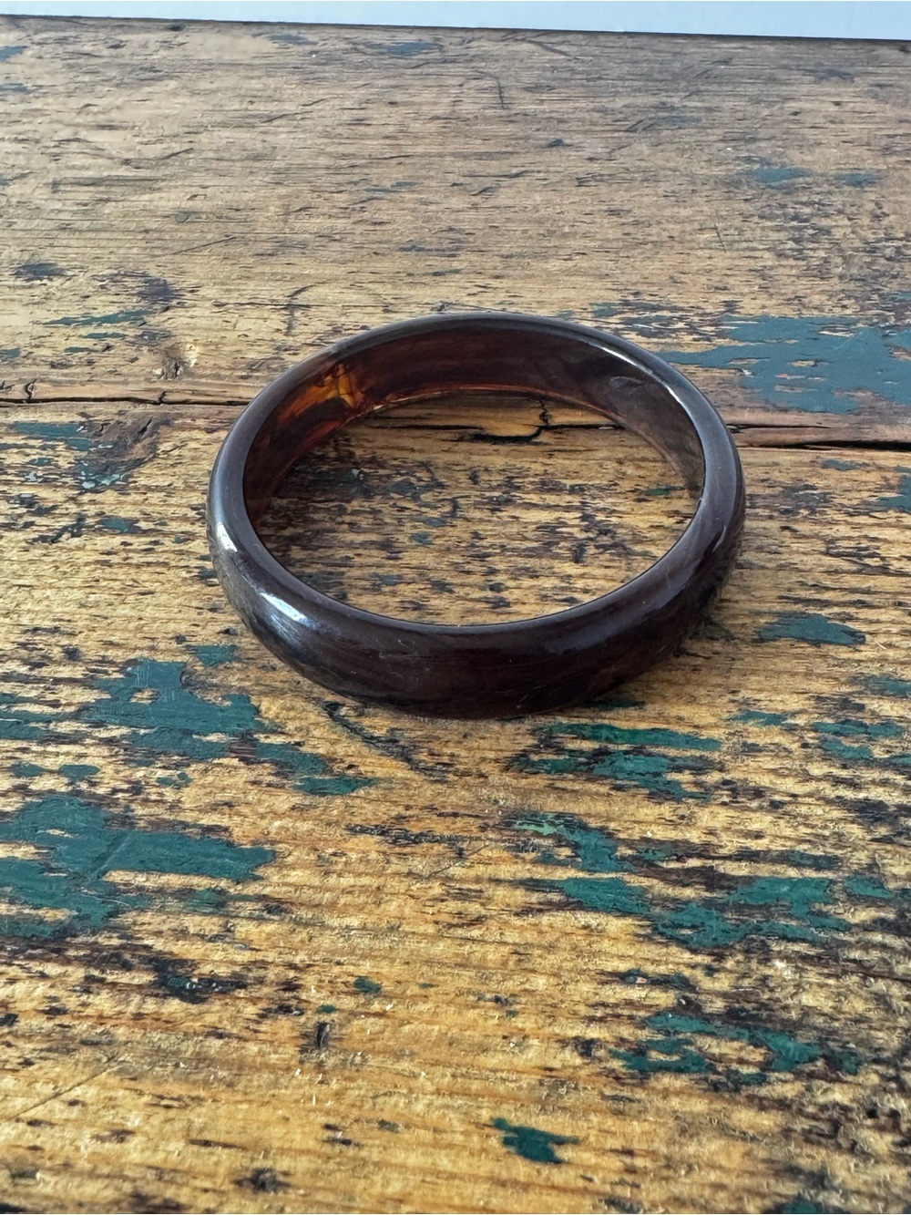 Root beer Color Resin Bangle Bracelet - Picture 2 of 6